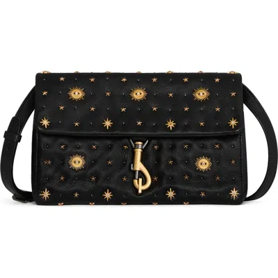 Rebecca Minkoff Edie Crossbody Bag With Evil Eye Studs In Black