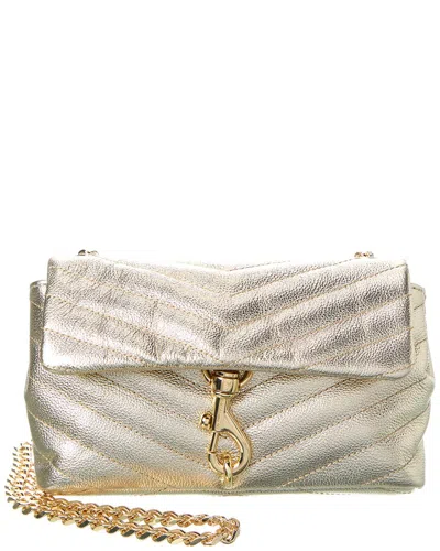 Rebecca Minkoff Edie Date Night Leather Crossbody In Gold