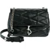 REBECCA MINKOFF REBECCA MINKOFF EDIE DIAMOND QUILT LEATHER CROSSBODY BAG