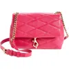 Rebecca Minkoff Edie Diamond Quilt Leather Crossbody Bag In Cosmic