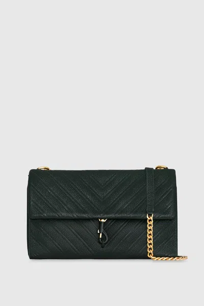 Rebecca Minkoff Edie Embossed Large Shoulder Bag In Dark Envy