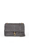 Rebecca Minkoff Edie Flap Shoulder Bag In Graphite In Pink