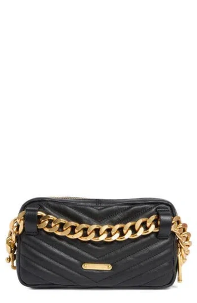 Rebecca Minkoff Edie Leather Belt Bag In Black
