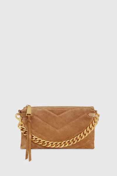 Rebecca Minkoff Edie Maxi Medium Crossbody Bag In Camel/antique Brass