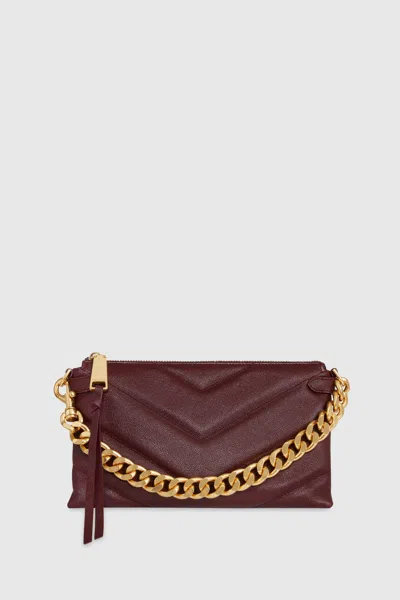 Rebecca Minkoff Edie Maxi Medium Crossbody Bag In Garnet/antique Brass