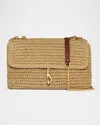 Rebecca Minkoff Edie Medium Crochet Crossbody Bag In Naturaltawny