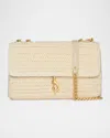 Rebecca Minkoff Medium Edie Woven Convertible Crossbody Bag In Porcelain
