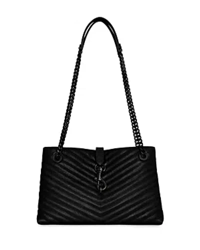 Rebecca Minkoff Edie Medium Leather Tote In Black