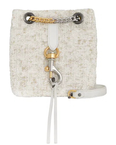 Rebecca Minkoff Edie Mini Leather-trim Bucket Bag In Brown