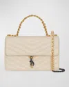 Rebecca Minkoff Edie Mini Quilted Leather Chain Crossbody Bag In Chantilly