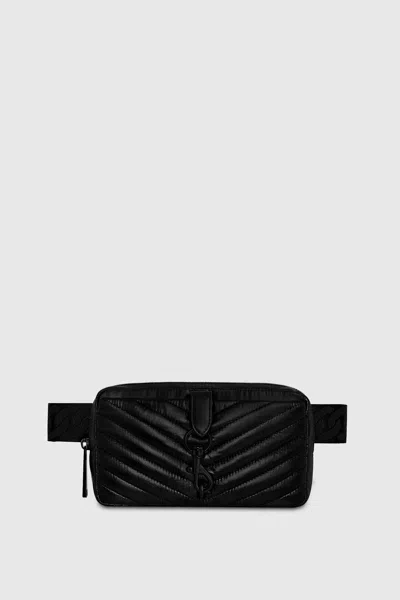 Rebecca Minkoff Edie Nylon Belt Bag In Black