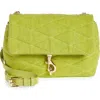Rebecca Minkoff Edie Quilted Convertible Crossbody Bag In Chartruese