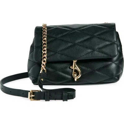 Rebecca Minkoff Edie Quilted Leather Convertible Crossbody Bag In Black