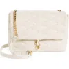 Rebecca Minkoff Edie Quilted Leather Convertible Shoulder Bag In Pearl