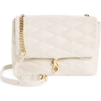 Rebecca Minkoff Edie Quilted Leather Convertible Shoulder Bag In White