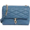 Rebecca Minkoff Edie Quilted Leather Convertible Shoulder Bag In Cielo