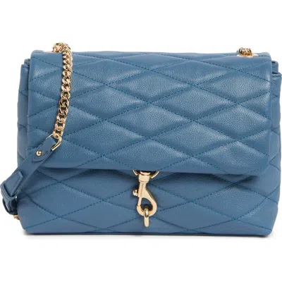 Rebecca Minkoff Edie Quilted Leather Convertible Shoulder Bag In Cielo