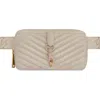 Rebecca Minkoff Edie Quilted Nylon Belt Bag In Stone