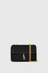 Rebecca Minkoff Small Edie Woven Convertible Crossbody Bag In Black