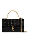 Rebecca Minkoff Edie Studded Leather Wallet Crossbody In Black