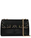 Rebecca Minkoff Edie Studded Medium Leather Crossbody In Black