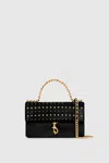 Rebecca Minkoff Edie Studded Mini Crossbody On A Chain Bag In Black