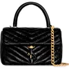 Rebecca Minkoff Edie Crinkle Quilted Top-handle Bag In Black