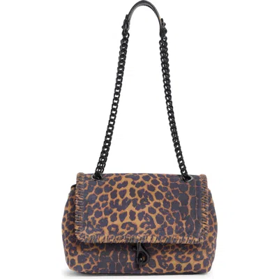Rebecca Minkoff Edie Whipstitch Suede Crossbody Bag In Brown