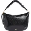 Rebecca Minkoff Eldridge Braided Handle Shoulder Bag In Black
