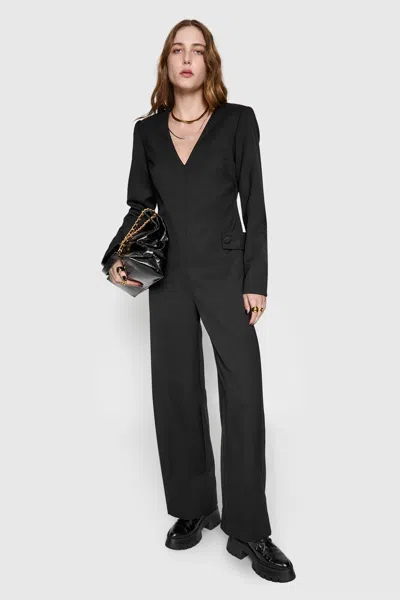 Rebecca Minkoff Elle Blazer Jumpsuit Sweater In True Black