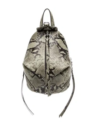 Pre-owned Rebecca Minkoff Embossed Leather Backpack In Green