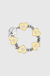 Rebecca Minkoff Evil Eye Heart Bracelet In Gold
