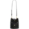 Rebecca Minkoff Evil Eye Studded Leather Bucket Bag In Black