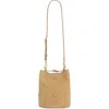 Rebecca Minkoff Evil Eye Studded Leather Bucket Bag In Brown