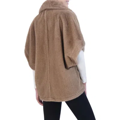 Rebecca Minkoff Faux Fur Capelet In Taupe