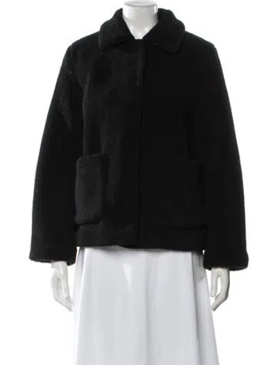 Pre-owned Rebecca Minkoff Faux Fur Jacket In Black