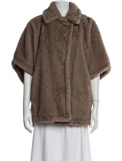 Pre-owned Rebecca Minkoff Faux Fur Jacket In Brown