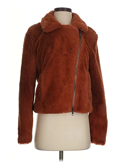 Pre-owned Rebecca Minkoff Faux Fur Jacket In Brown