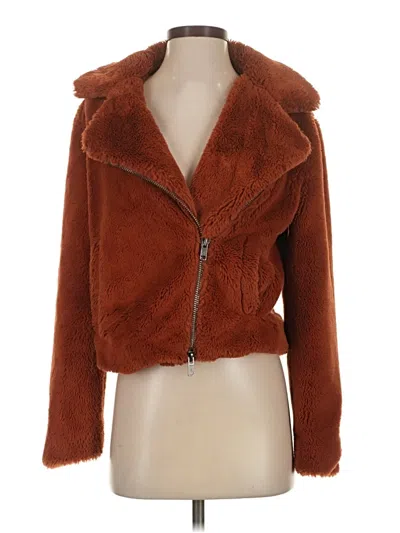 Pre-owned Rebecca Minkoff Faux Fur Jacket In Brown