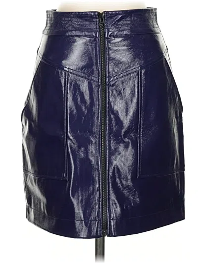 Pre-owned Rebecca Minkoff Faux Leather Skirt In Purple