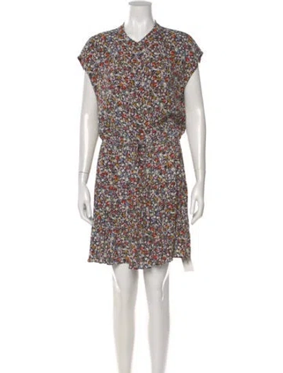 Pre-owned Rebecca Minkoff Floral Print Knee-length Dress In Black