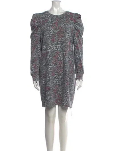 Pre-owned Rebecca Minkoff Floral Print Knee-length Dress In Gray