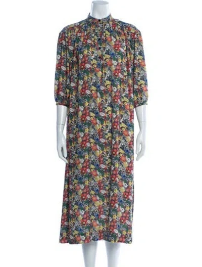 Pre-owned Rebecca Minkoff Floral Print Midi Length Dress In Multi