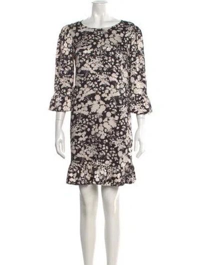 Pre-owned Rebecca Minkoff Floral Print Mini Dress In Black