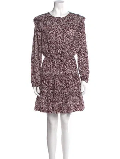 Pre-owned Rebecca Minkoff Floral Print Mini Dress In Brown