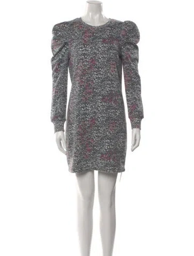 Pre-owned Rebecca Minkoff Floral Print Mini Dress In Gray