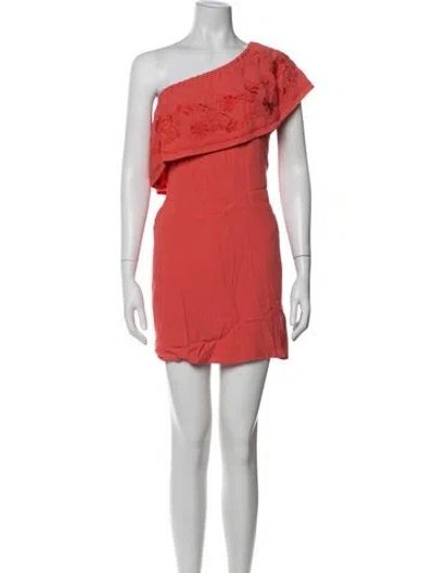 Pre-owned Rebecca Minkoff Floral Print Mini Dress W/ Tags In Orange