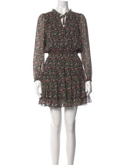 Pre-owned Rebecca Minkoff Floral Print Mini Dress In White