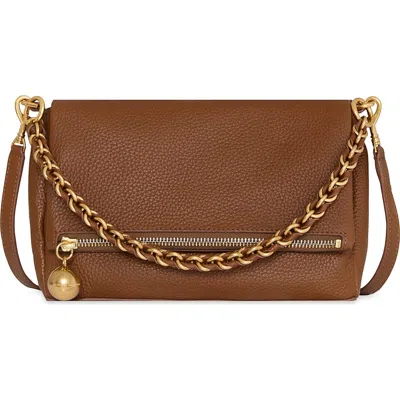 Rebecca Minkoff Foldover Leather Crossbody Bag In Brown