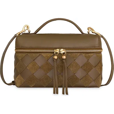 Rebecca Minkoff Frankie Leather Train Case In Brown
